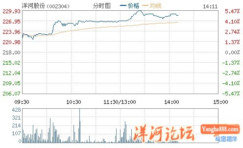 洋河股份涨超5%