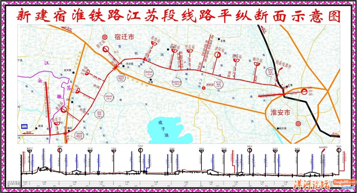 宿淮铁路宿迁站在洋河